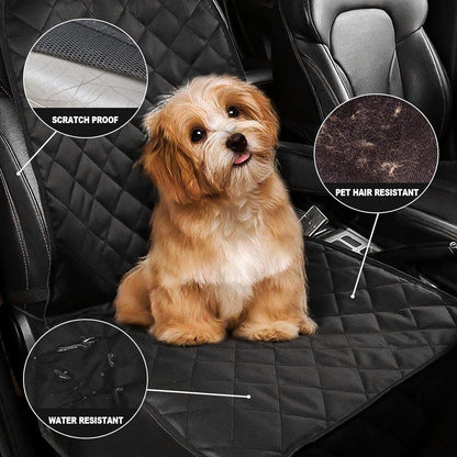 Premium Waterproof Dog Seat Cover for Cars, Trucks & SUVs - Heavy Duty 600D Oxford, Scratchproof & Nonslip with Side Flaps - Ultimate Pet Protection for Your Vehicle