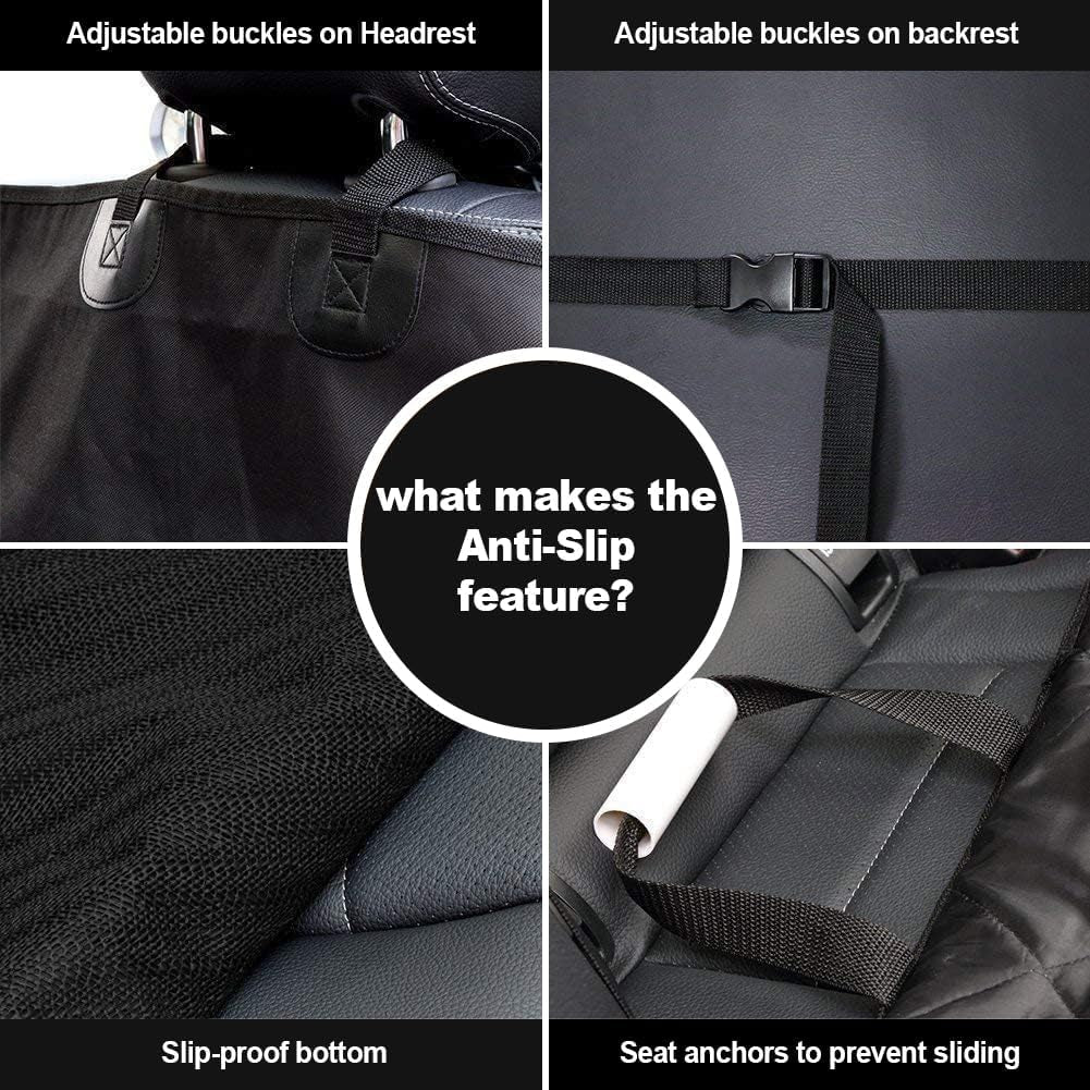 Premium Waterproof Dog Seat Cover for Cars, Trucks & SUVs - Heavy Duty 600D Oxford, Scratchproof & Nonslip with Side Flaps - Ultimate Pet Protection for Your Vehicle