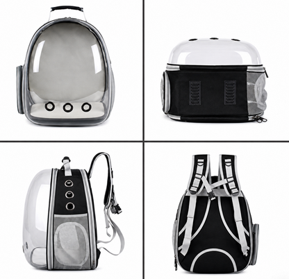 Expandable Cat Backpack Carrier with Bubble Window, Suitable for Pets up to 12 lbs, Ideal for Cats, Bunnies, and Small Puppies