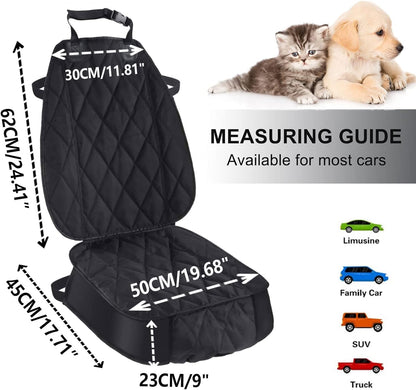 Premium Waterproof Dog Seat Cover for Cars, Trucks & SUVs - Heavy Duty 600D Oxford, Scratchproof & Nonslip with Side Flaps - Ultimate Pet Protection for Your Vehicle