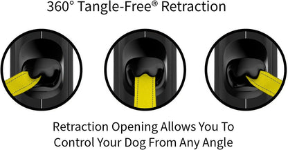 360° Tangle-Free Reflective Retractable Dog and Cat Leash | 10 Ft Durable Nylon Tape